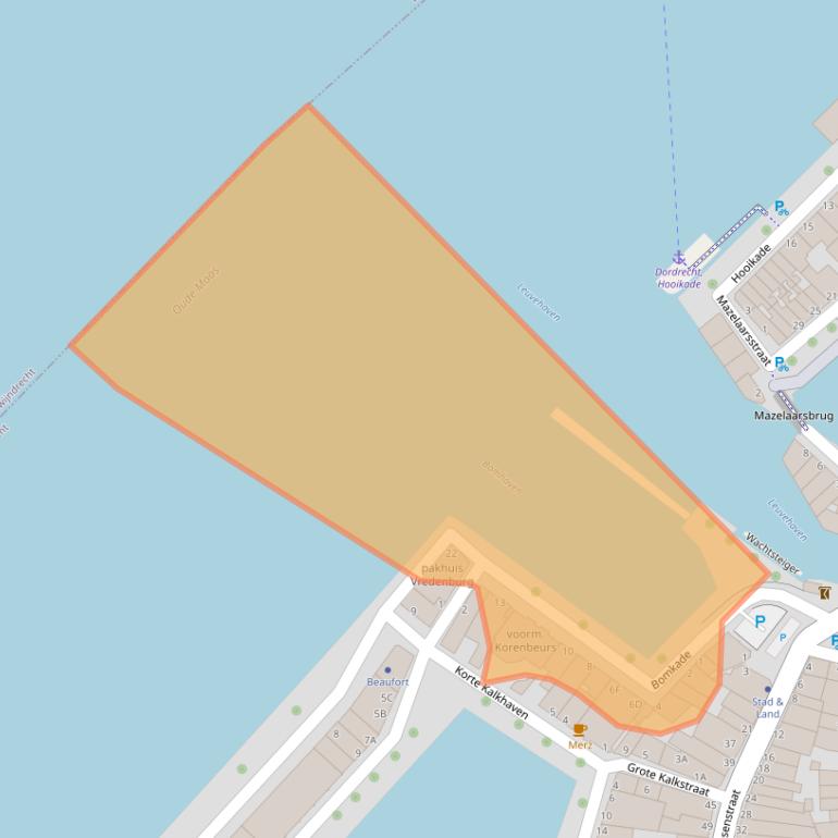 Kaart van postcodegebied 3311JD.