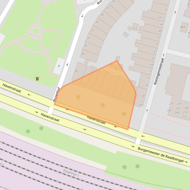 Kaart van postcodegebied 3311JL.