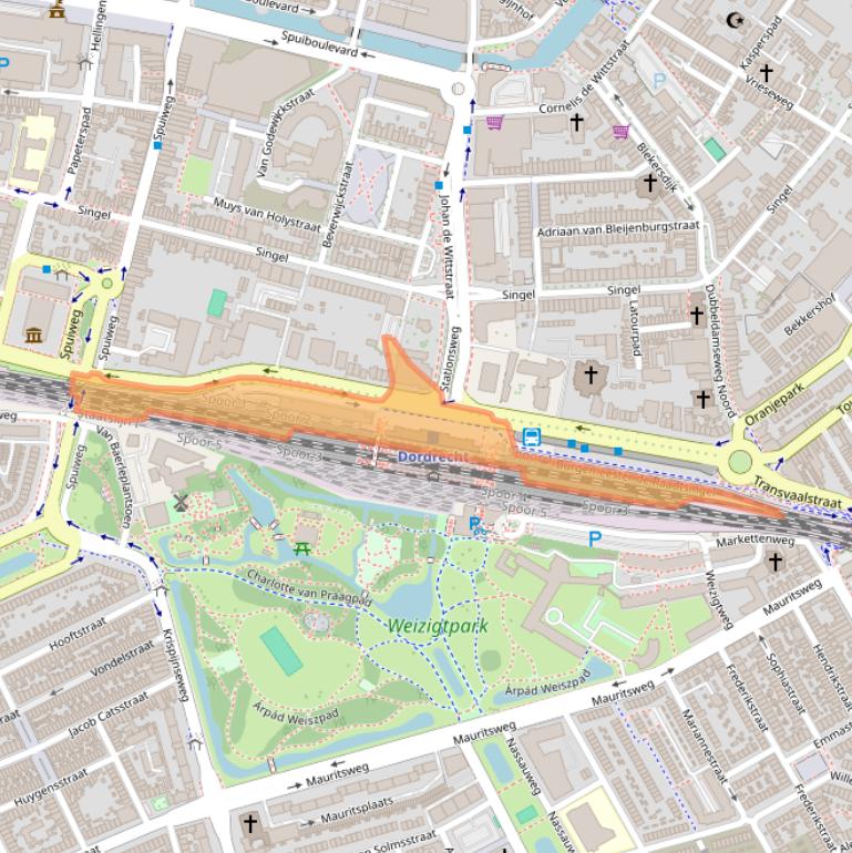 Kaart van postcodegebied 3311JV.