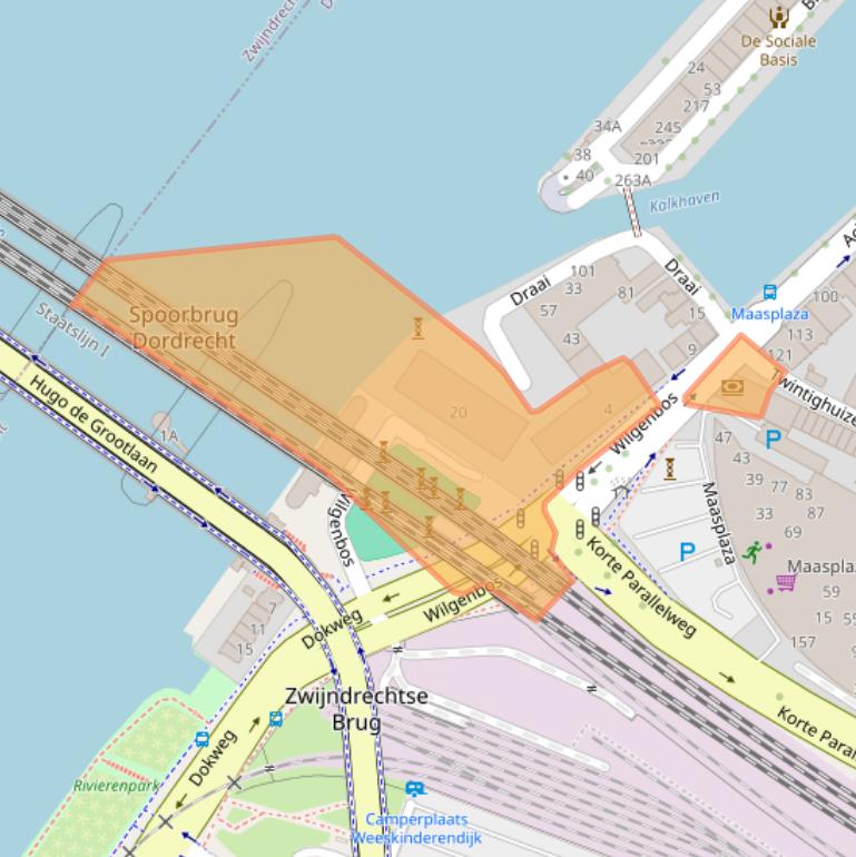 Kaart van postcodegebied 3311JX.