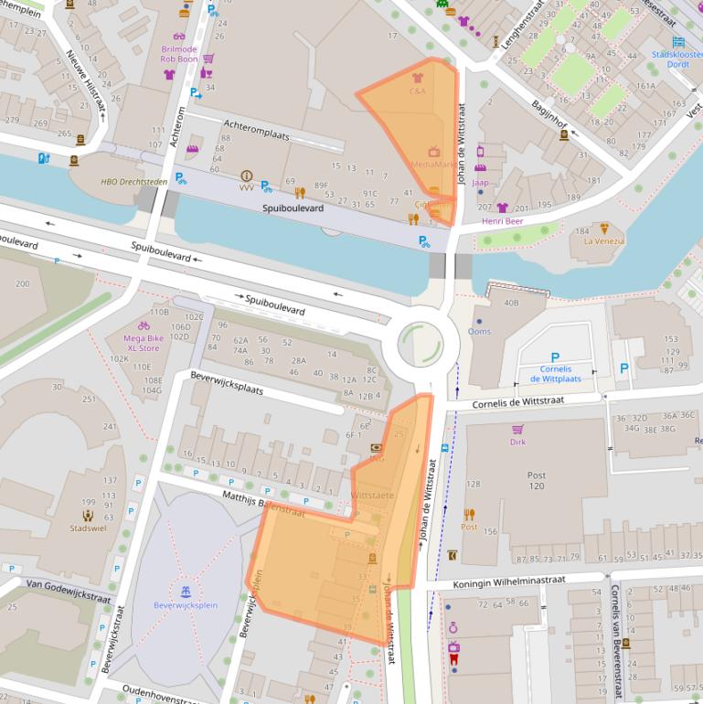 Kaart van postcodegebied 3311KG.