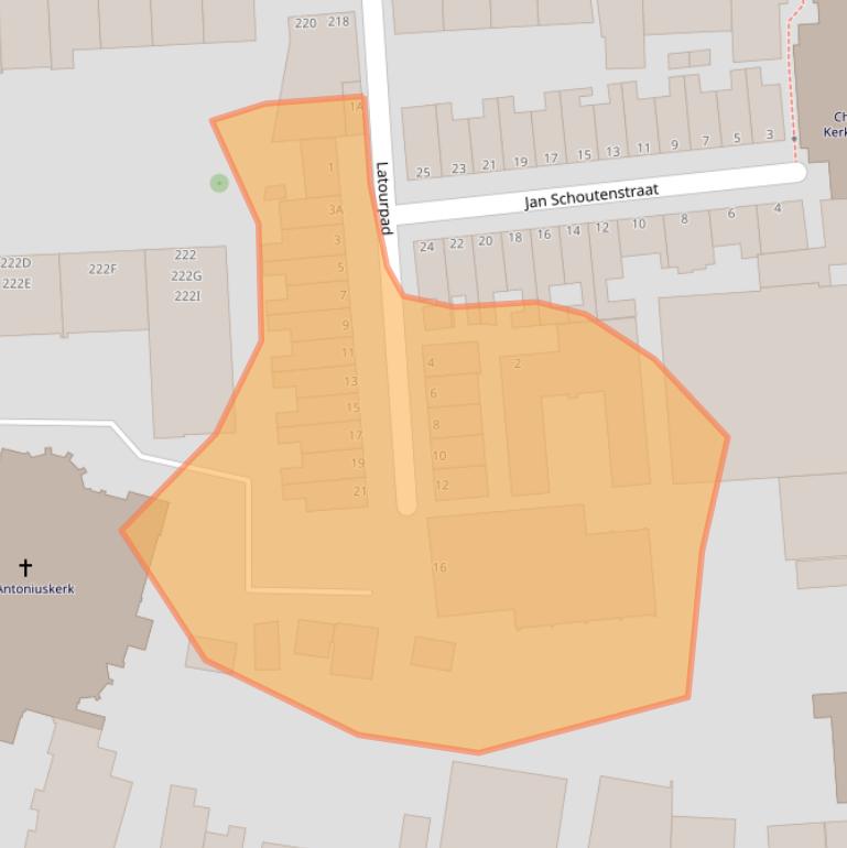 Kaart van postcodegebied 3311KM.