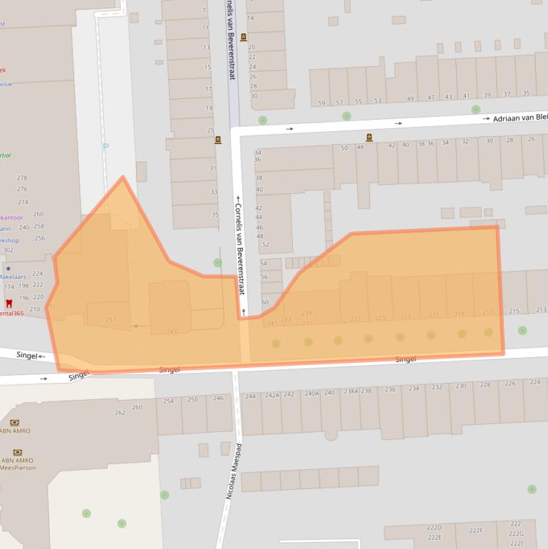 Kaart van postcodegebied 3311KS.