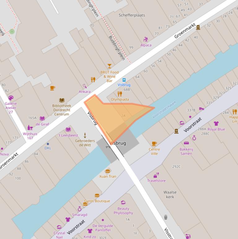 Kaart van postcodegebied 3311KW.