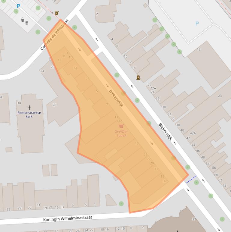 Kaart van postcodegebied 3311LC.