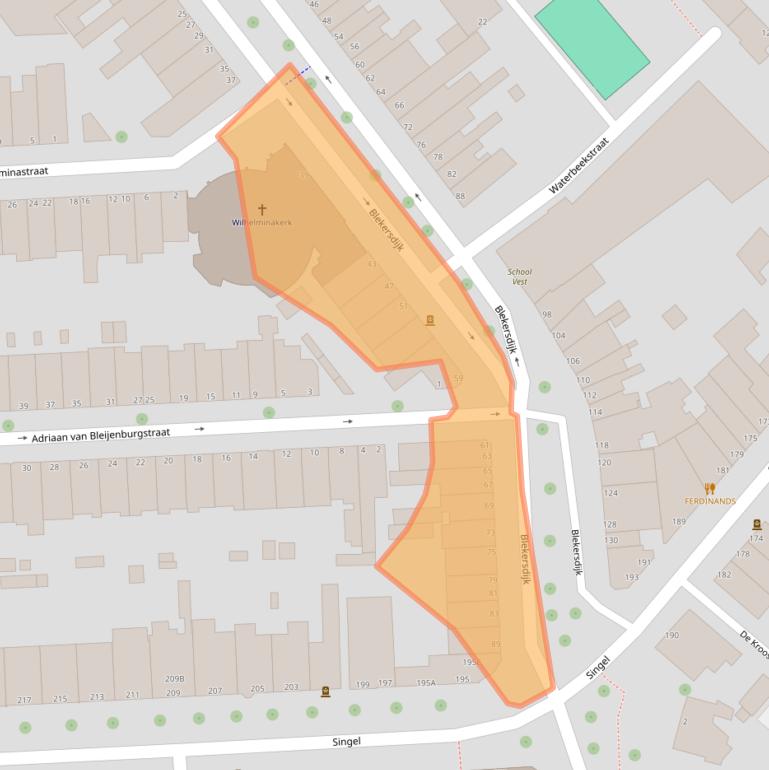 Kaart van postcodegebied 3311LD.