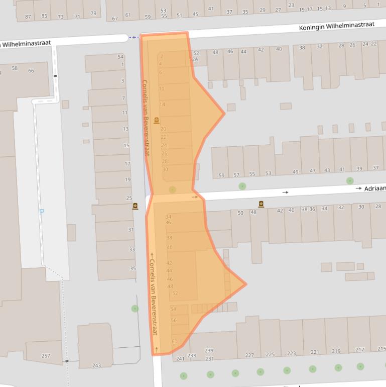 Kaart van postcodegebied 3311LJ.