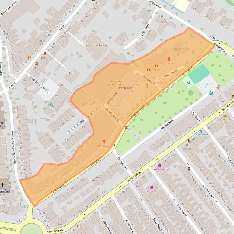 Kaart van postcodegebied 3311LP.