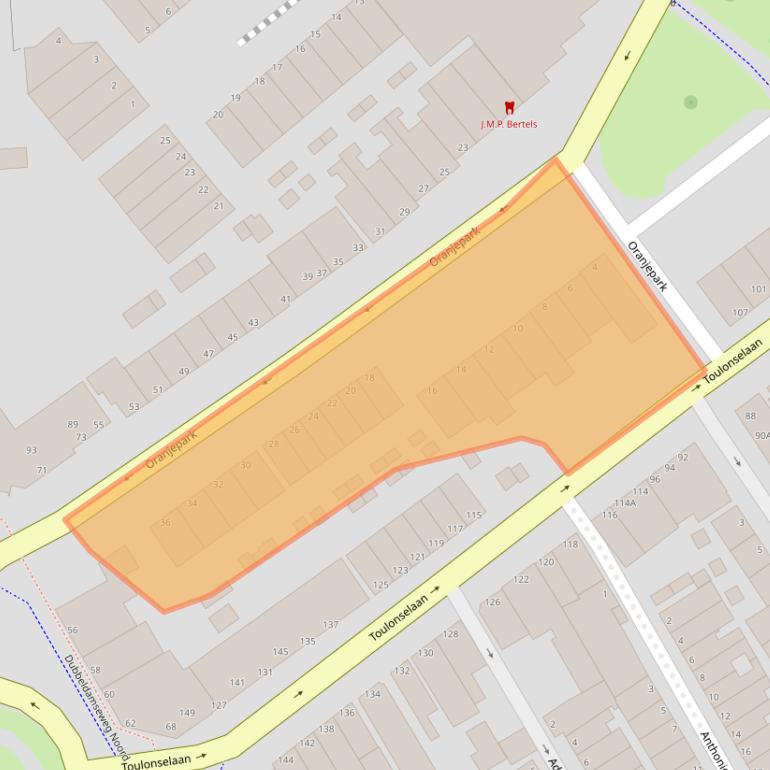 Kaart van postcodegebied 3311LR.