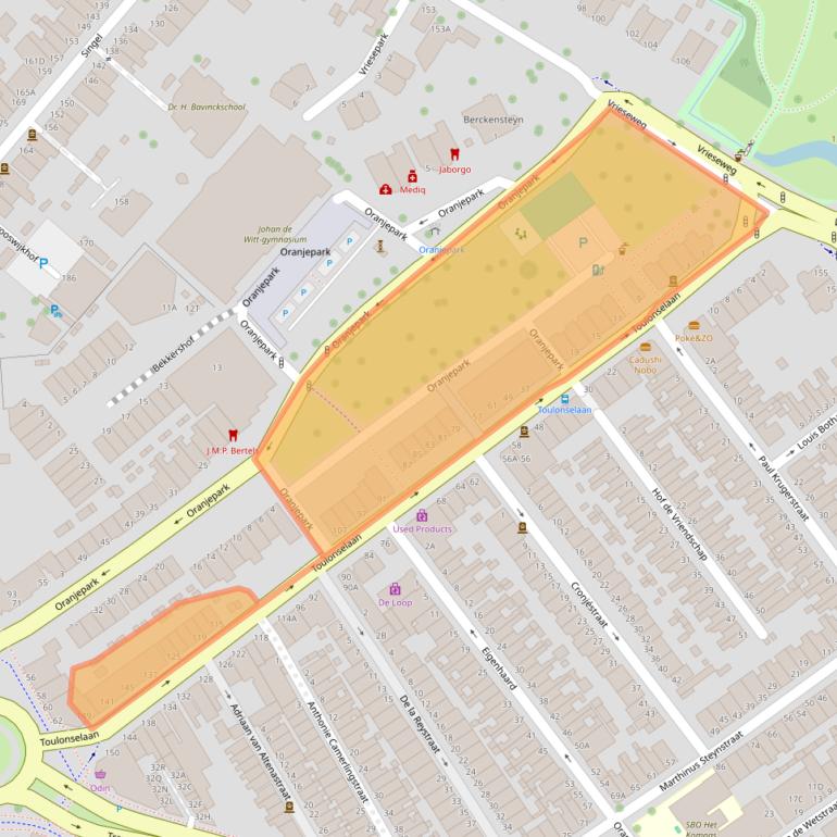 Kaart van postcodegebied 3311LT.