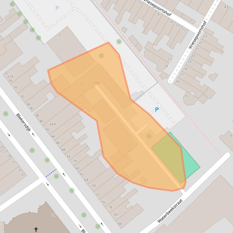 Kaart van postcodegebied 3311LV.
