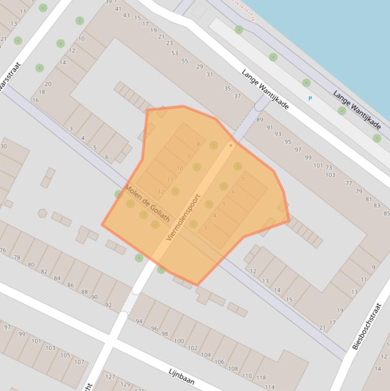 Kaart van postcodegebied 3311MK.