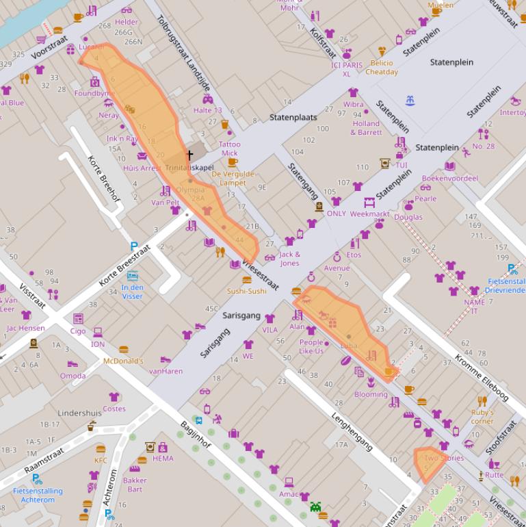 Kaart van postcodegebied 3311NR.