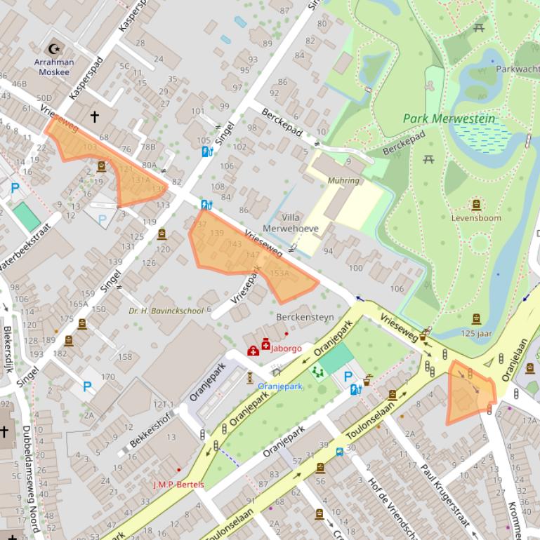 Kaart van postcodegebied 3311NV.