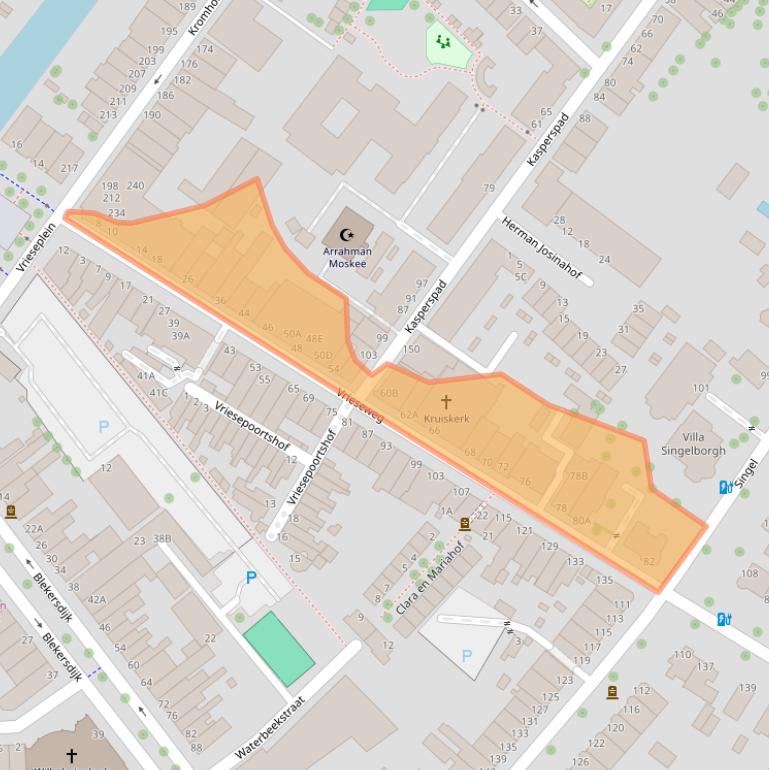 Kaart van postcodegebied 3311NX.