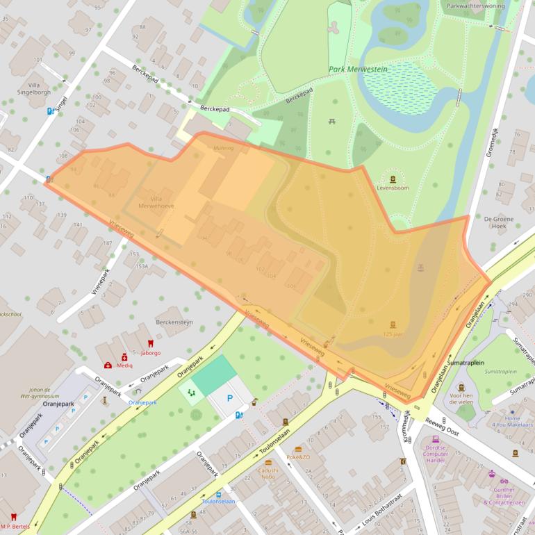 Kaart van postcodegebied 3311NZ.