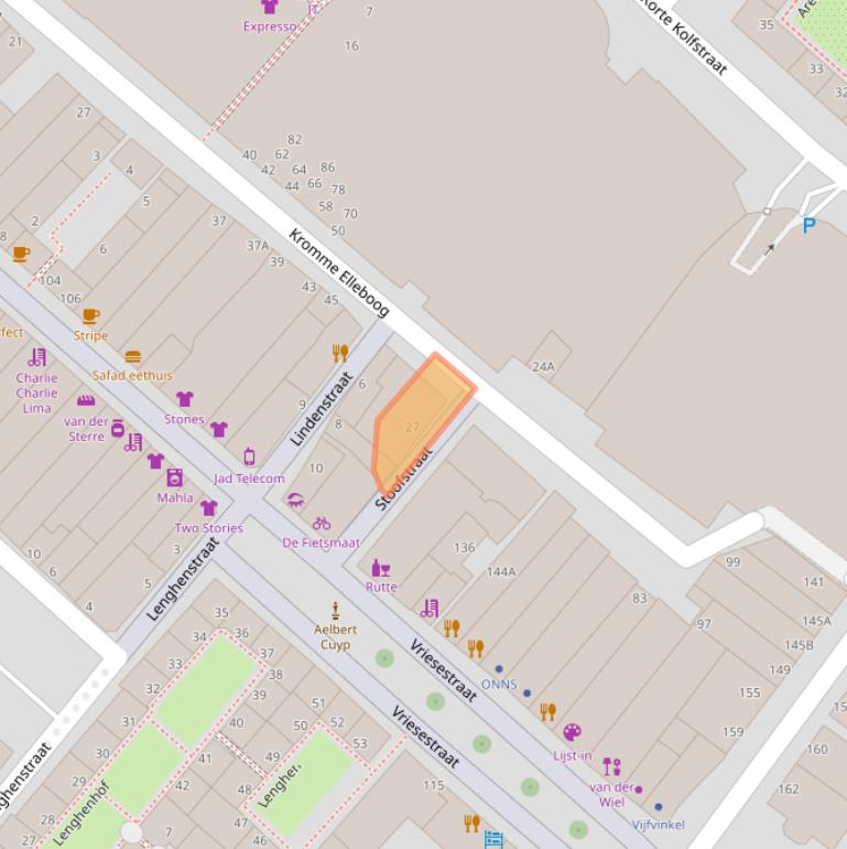 Kaart van postcodegebied 3311OO.