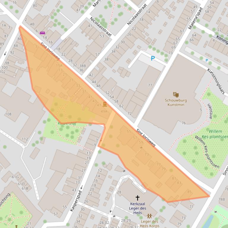 Kaart van postcodegebied 3311PK.