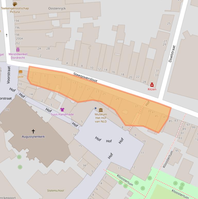 Kaart van postcodegebied 3311PM.