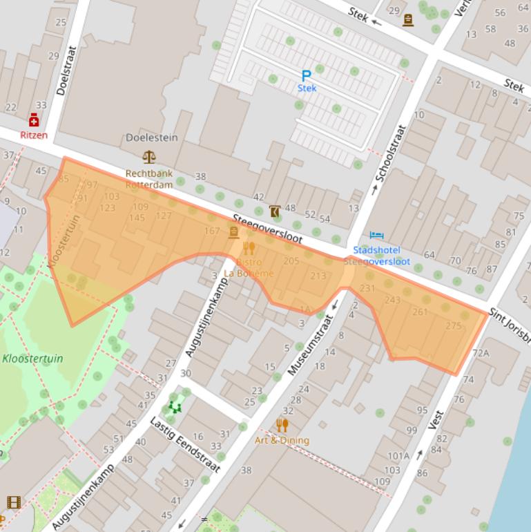 Kaart van postcodegebied 3311PN.