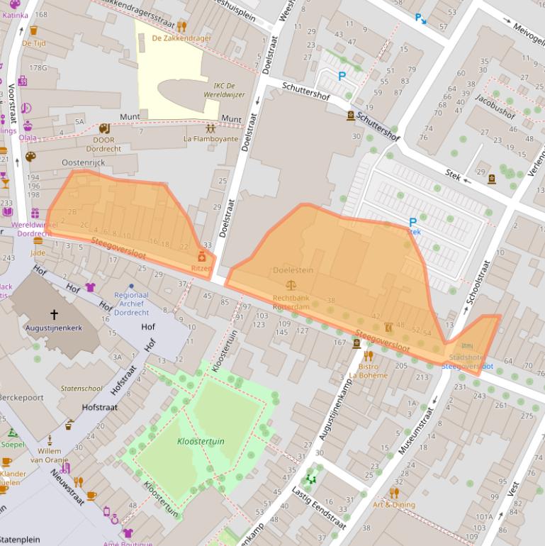 Kaart van postcodegebied 3311PP.