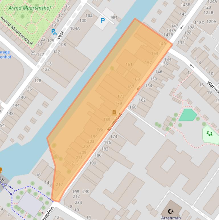 Kaart van postcodegebied 3311RG.