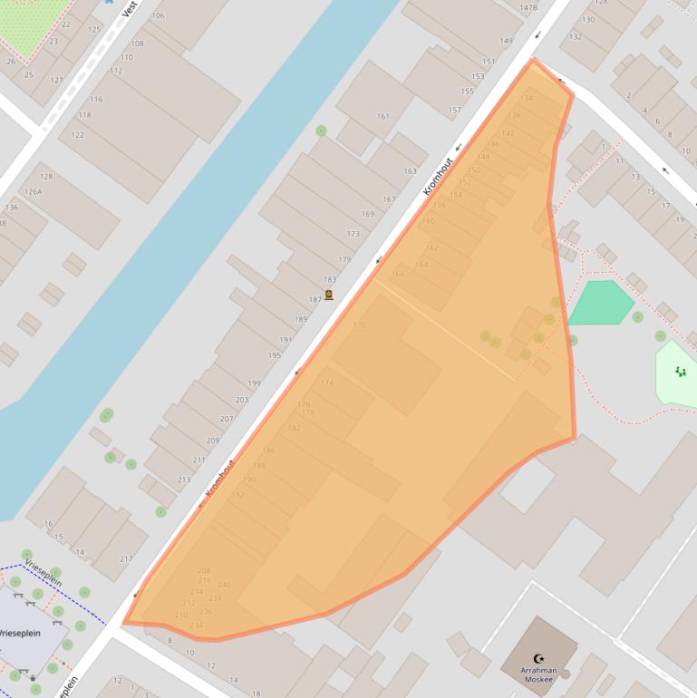 Kaart van postcodegebied 3311RJ.