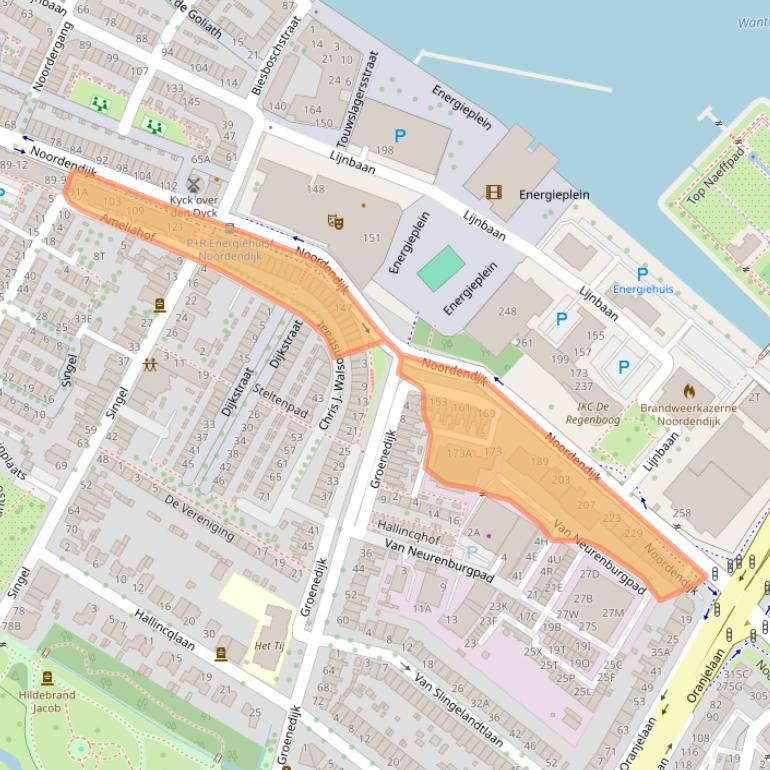 Kaart van postcodegebied 3311RN.