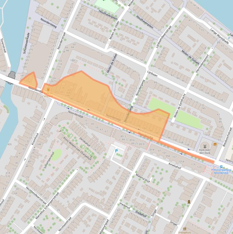 Kaart van postcodegebied 3311RP.