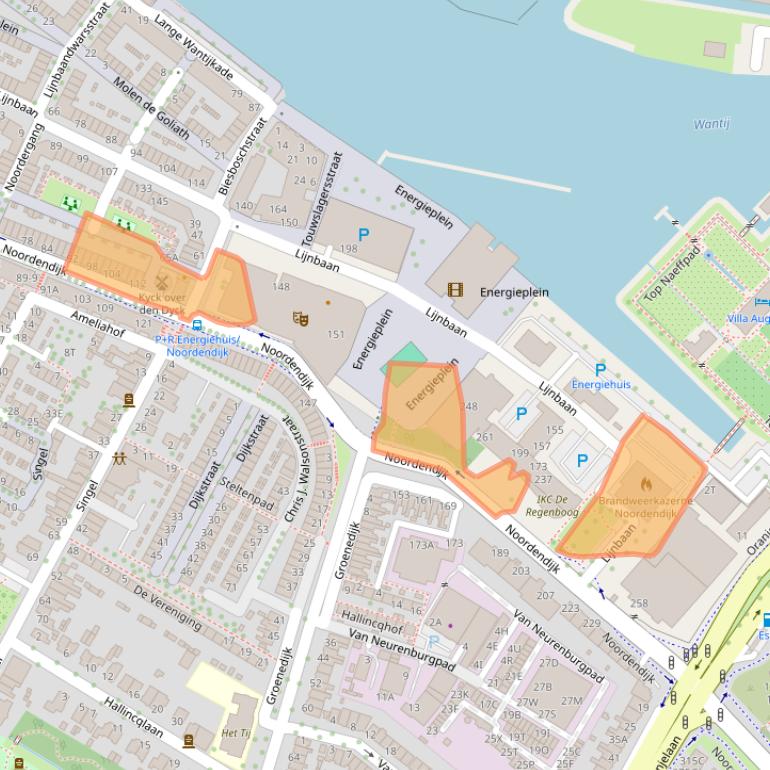 Kaart van postcodegebied 3311RR.