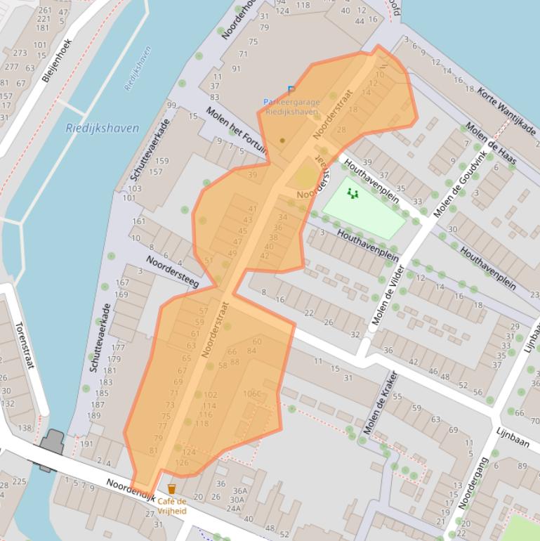 Kaart van postcodegebied 3311RS.