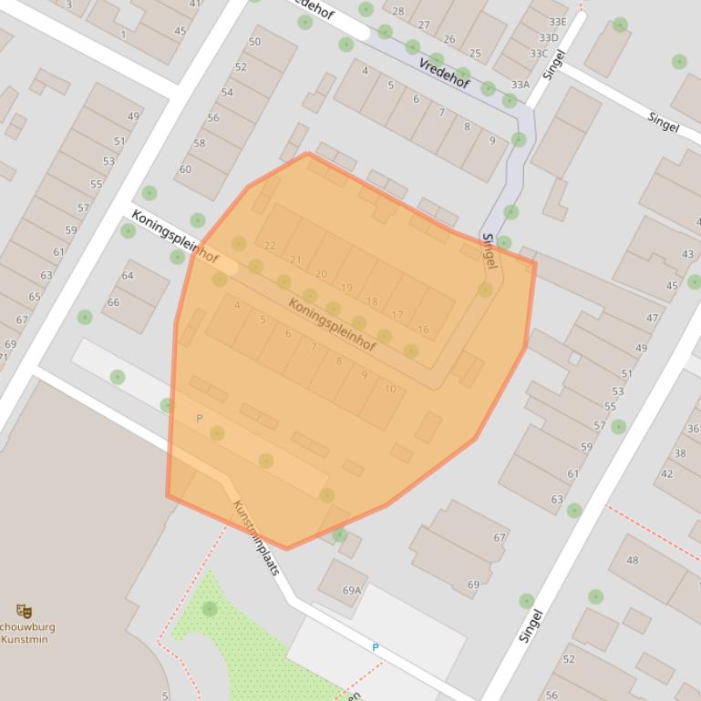 Kaart van postcodegebied 3311SH.