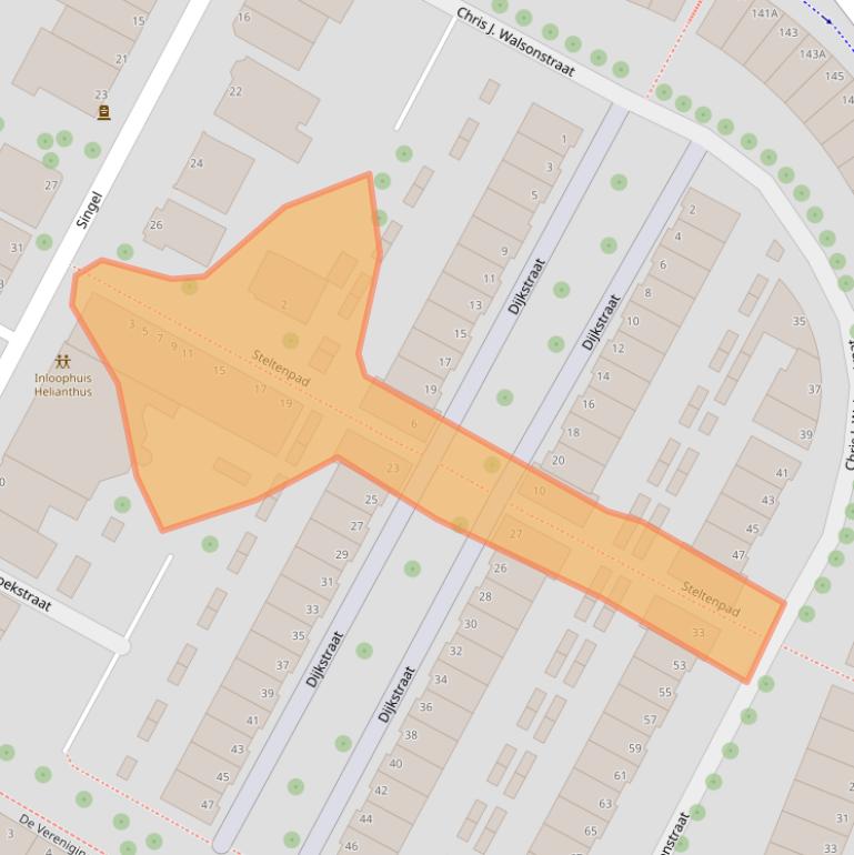 Kaart van postcodegebied 3311SL.