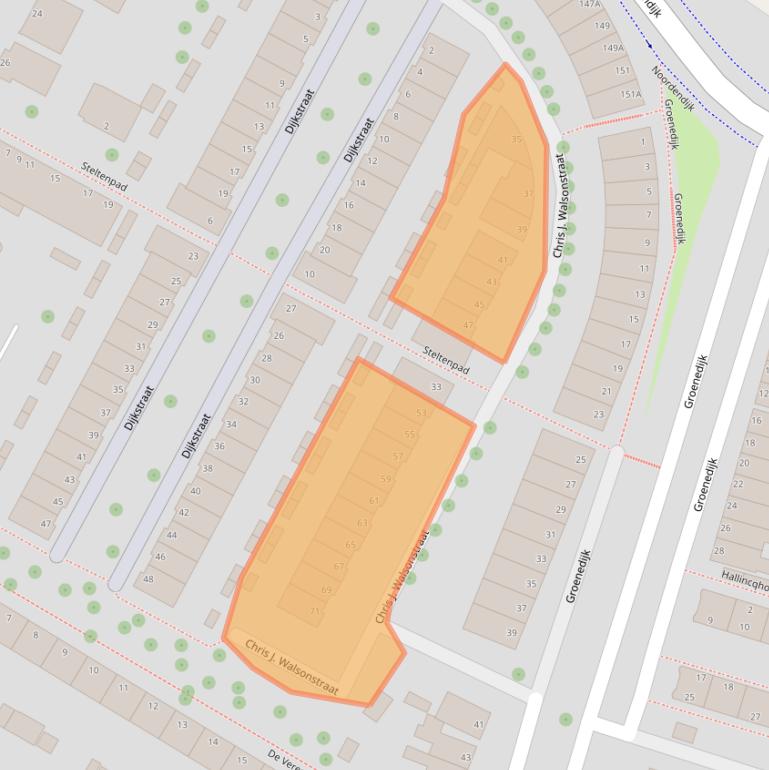 Kaart van postcodegebied 3311SM.