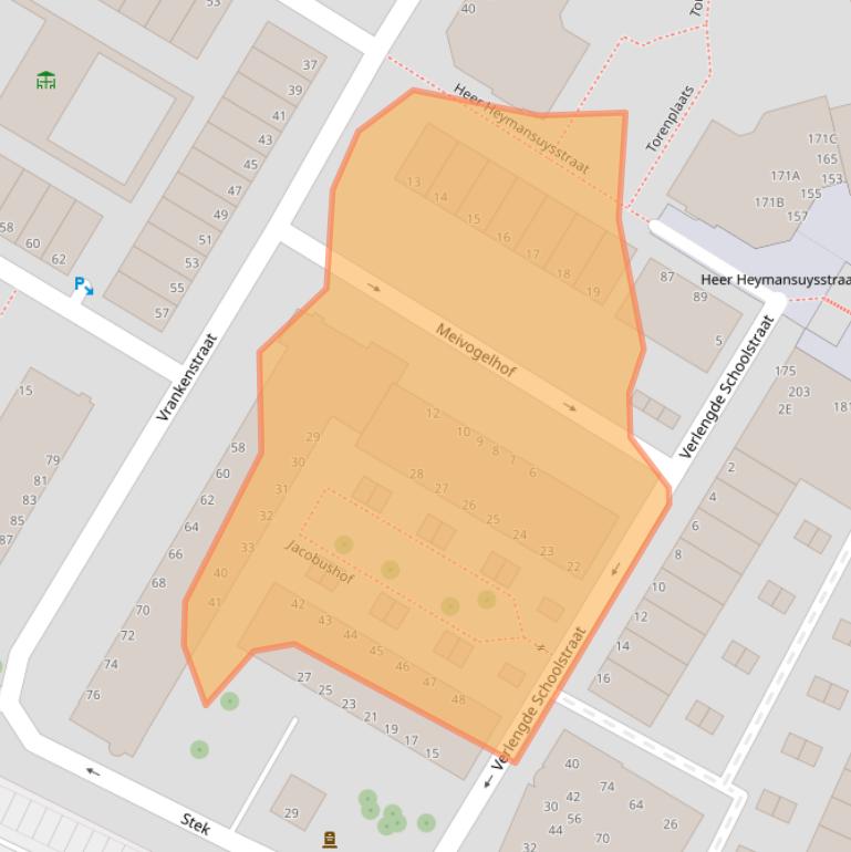 Kaart van postcodegebied 3311SR.