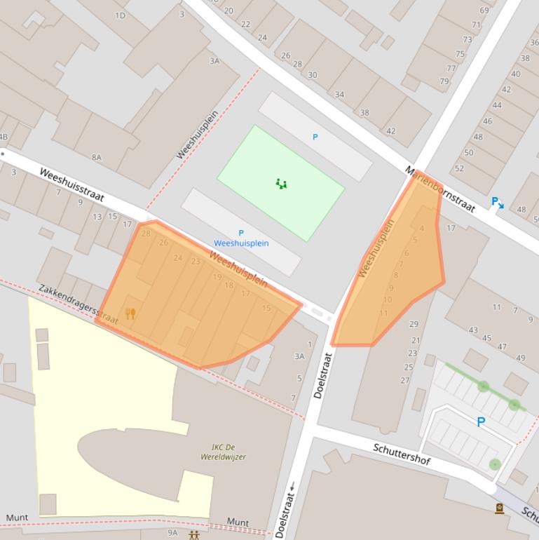 Kaart van postcodegebied 3311SX.