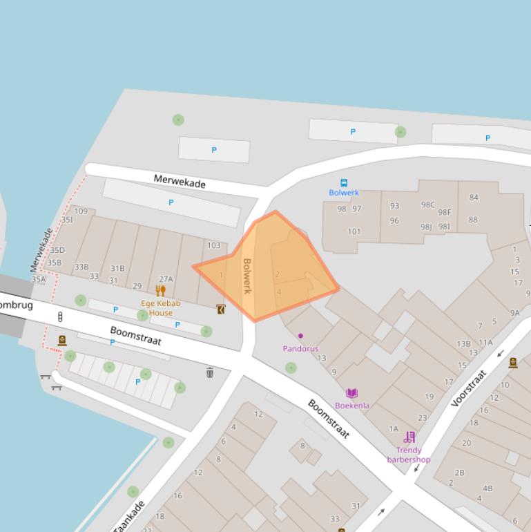 Kaart van postcodegebied 3311TB.