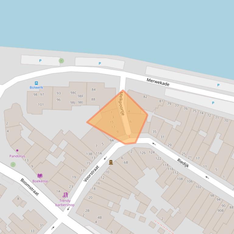 Kaart van postcodegebied 3311TG.