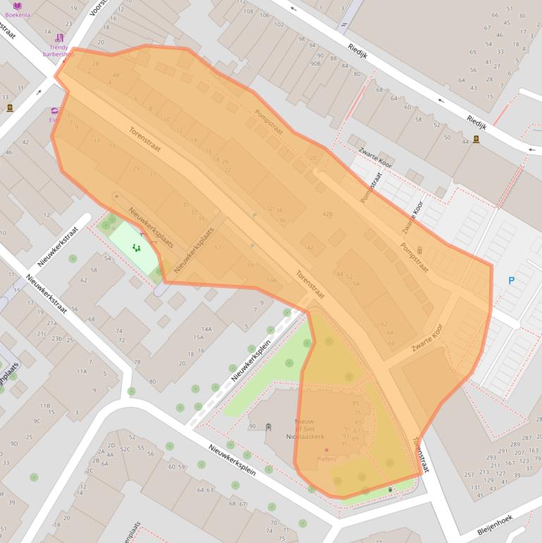 Kaart van postcodegebied 3311TP.
