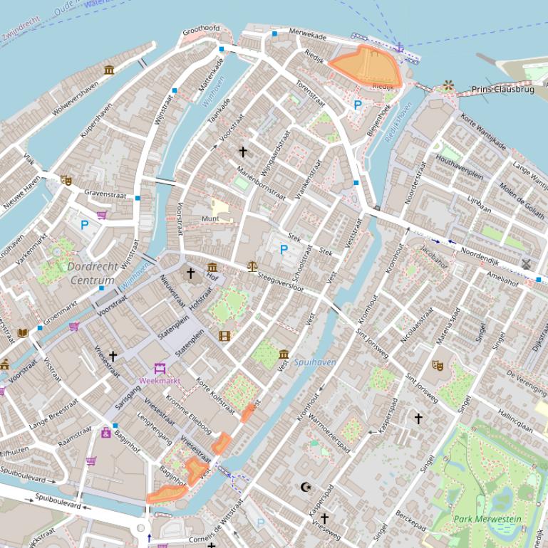 Kaart van postcodegebied 3311TV.