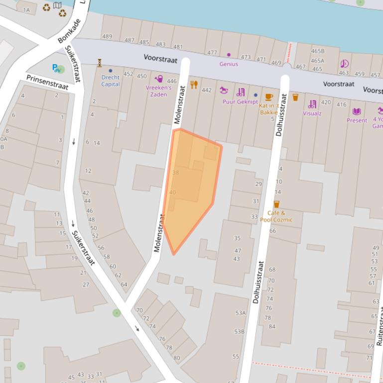 Kaart van postcodegebied 3311VM.