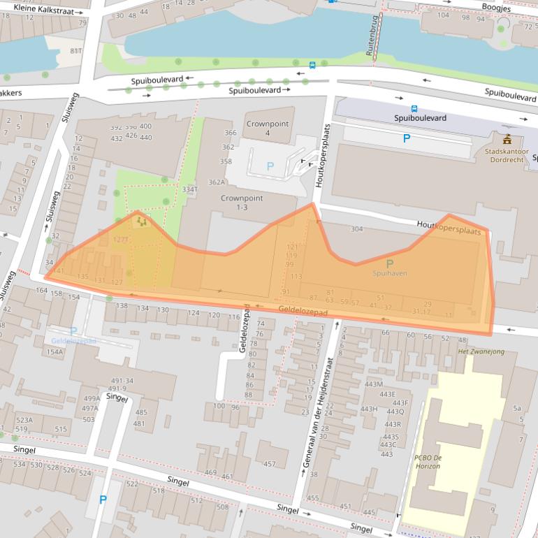 Kaart van postcodegebied 3311WD.