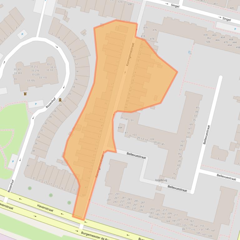 Kaart van postcodegebied 3311WR.