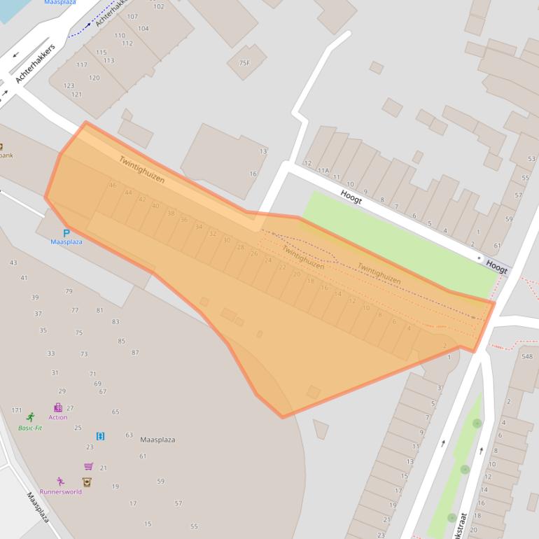 Kaart van postcodegebied 3311WX.