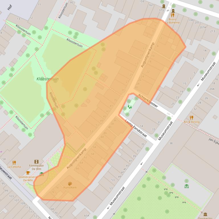 Kaart van postcodegebied 3311XC.