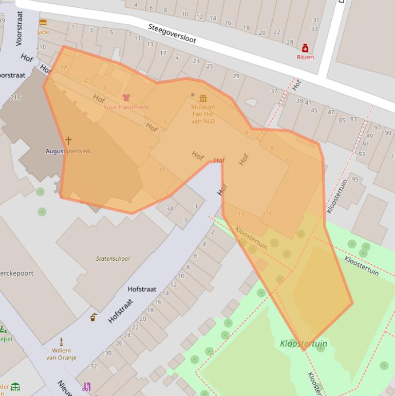 Kaart van postcodegebied 3311XG.