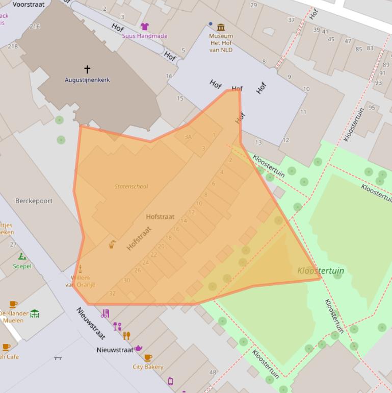 Kaart van postcodegebied 3311XH.
