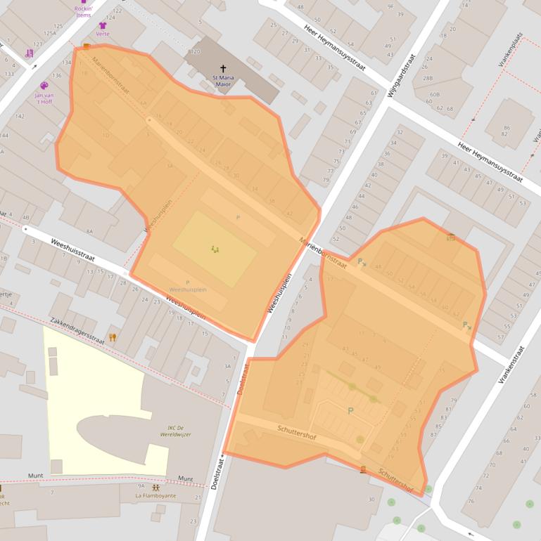 Kaart van postcodegebied 3311XN.