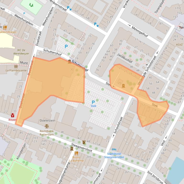 Kaart van postcodegebied 3311XS.
