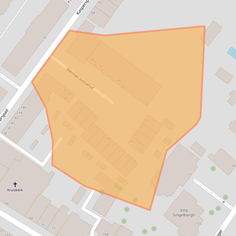 Kaart van postcodegebied 3311ZC.